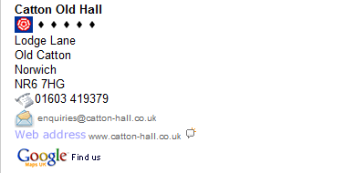 Example of Bronze business  listing